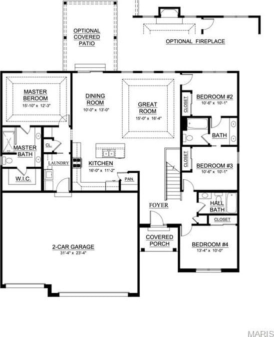 910 Seneca Dr, Waterloo, IL 62298 - view of floor plan / room layout