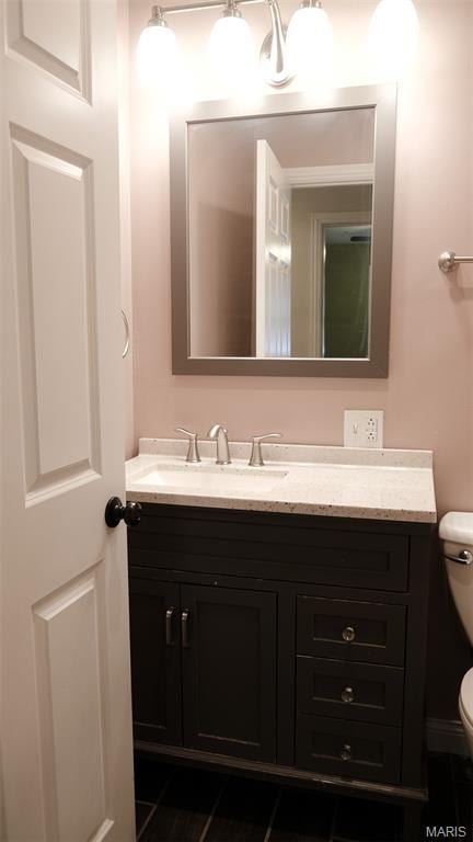 3215 Timber Ridge Rd, Palmyra, MO 63461 - bathroom with toilet and vanity
