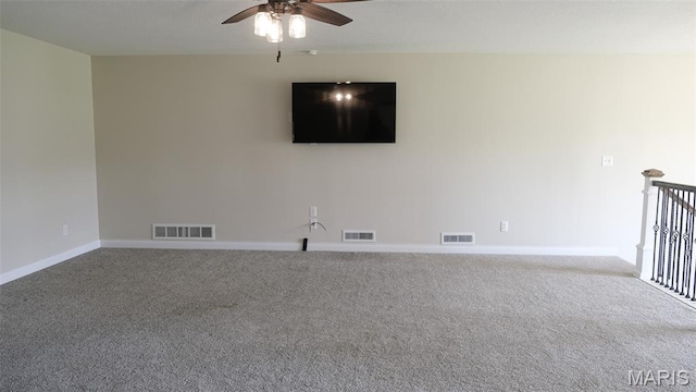 3215 Timber Ridge Rd, Palmyra, MO 63461 - carpeted spare room featuring a ceiling fan and baseboards
