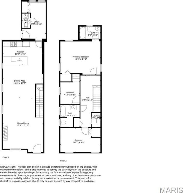 3452 Osage St, Saint Louis, MO 63118 - view of floor plan / room layout