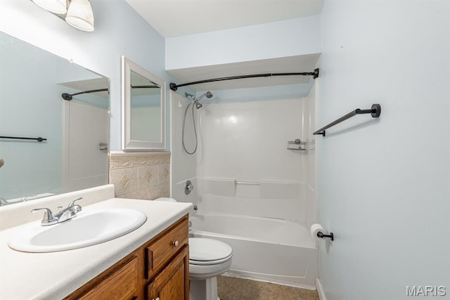 1907 Lone Pine Dr, Arnold, MO 63010 - bathroom with vanity, shower / tub combination, and tile patterned floors