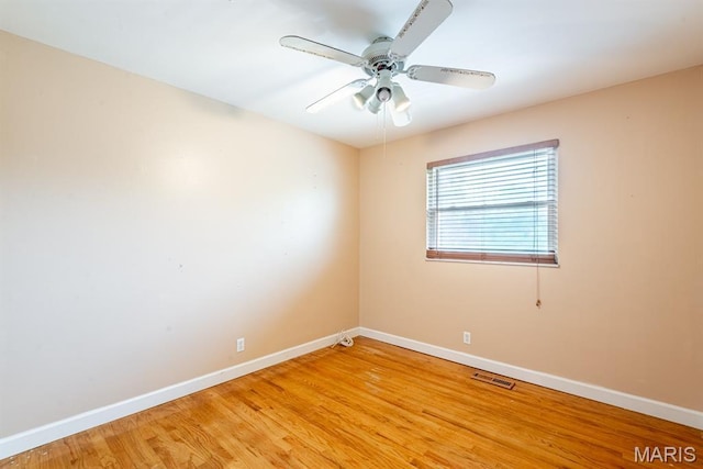 1907 Lone Pine Dr, Arnold, MO 63010 - empty room with ceiling fan and light wood finished floors