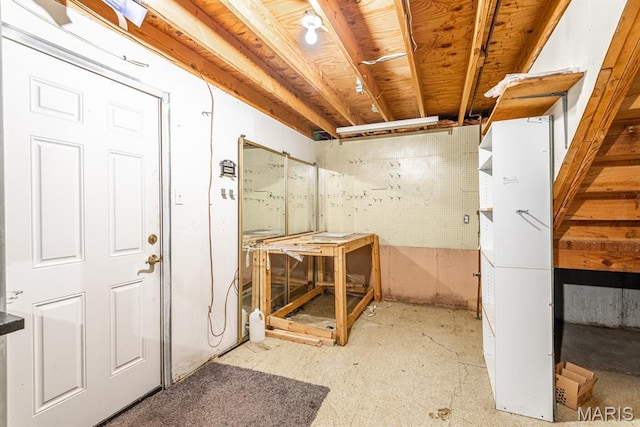 1907 Lone Pine Dr, Arnold, MO 63010 - unfinished basement with a workshop area
