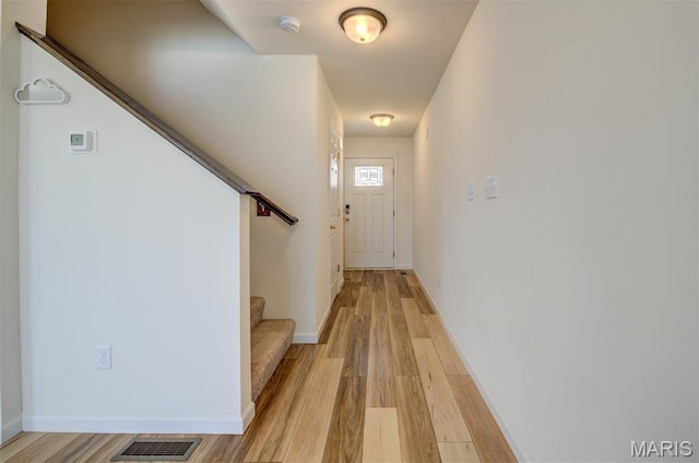 502 Summer Glen Ln, Saint Charles, MO 63301 - foyer with stairway and light wood-style flooring
