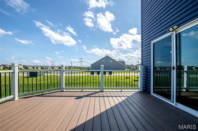 502 Summer Glen Ln, Saint Charles, MO 63301 - wooden terrace with a yard and a residential view
