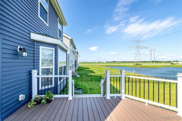 502 Summer Glen Ln, Saint Charles, MO 63301 - wooden deck with a water view