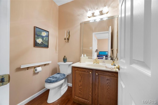 16368 Cherry Orchard Dr, Grover, MO 63040 - bathroom with vanity and wood finished floors