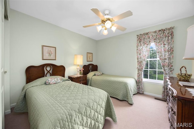 16368 Cherry Orchard Dr, Grover, MO 63040 - carpeted bedroom with baseboards and ceiling fan