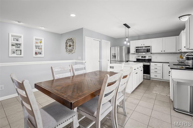 2607 Riley Paul Ct, Ofallon, MO 63368 - dining room featuring light tile patterned floors and recessed lighting