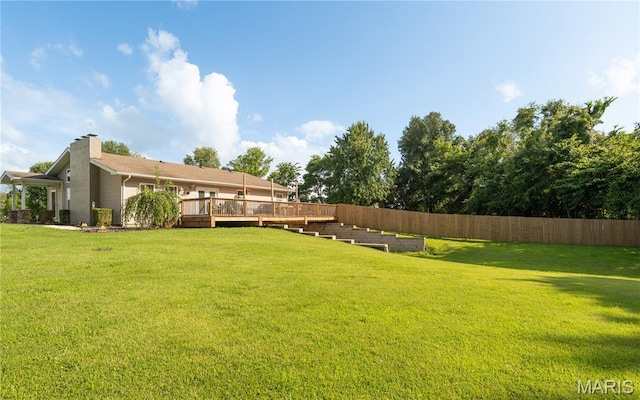 16533 Chateau Ln, Dexter, MO 63841 - view of yard with a wooden deck