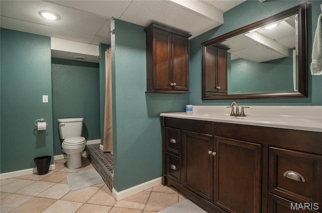 16533 Chateau Ln, Dexter, MO 63841 - bathroom featuring vanity, tile patterned flooring, and a shower stall
