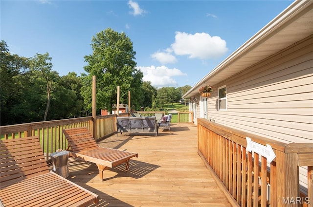 16533 Chateau Ln, Dexter, MO 63841 - wooden deck featuring view of wooded area