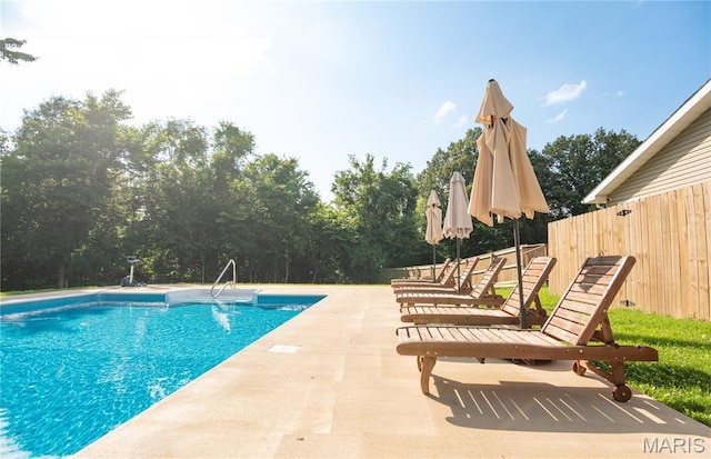 16533 Chateau Ln, Dexter, MO 63841 - view of pool featuring a patio and view of wooded area