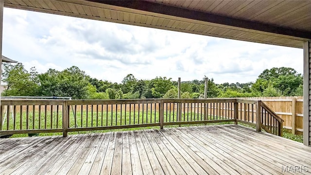 200 April Dr, Saint Robert, MO 65584 - deck featuring view of scattered trees and a fenced backyard