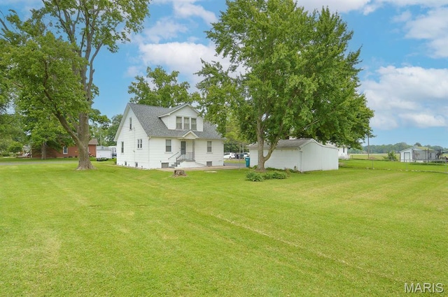 307 S S St, Smithton, IL 62285 - view of grassy yard with an outbuilding