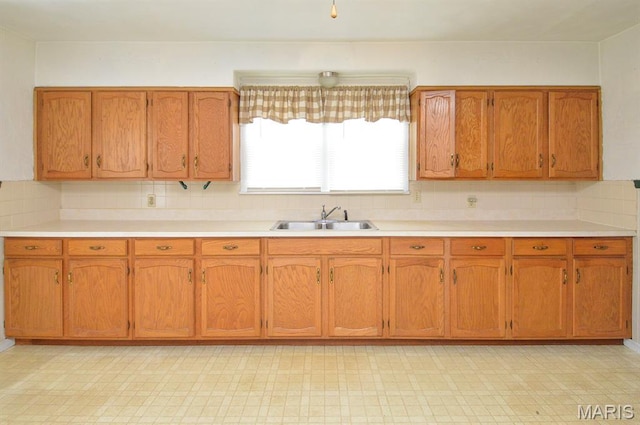 307 S S St, Smithton, IL 62285 - kitchen with brown cabinetry and light countertops