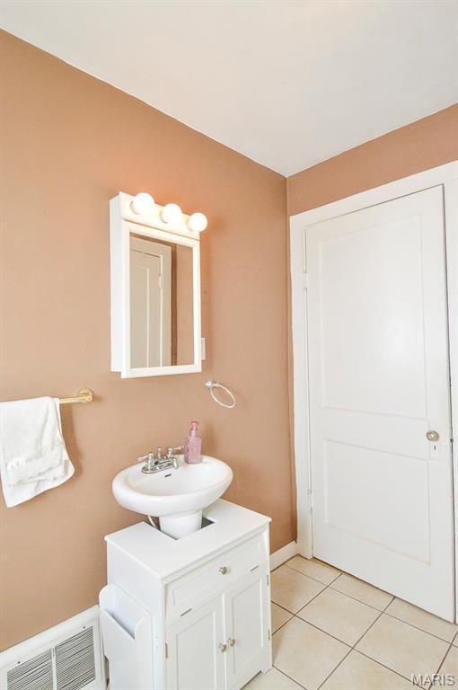 307 S S St, Smithton, IL 62285 - bathroom with vanity and tile patterned floors