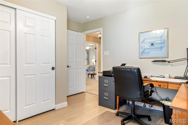 14 Greystoke Ct, Ballwin, MO 63021 - office area with light wood finished floors