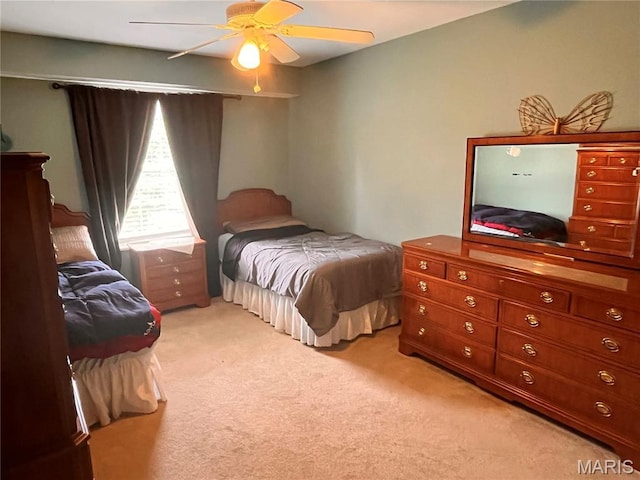 3241 Principia Ave, Saint Charles, MO 63301 - bedroom featuring light carpet and ceiling fan