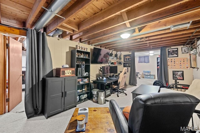 10256 Saint Dennis Ln, Saint Ann, MO 63074 - basement featuring an office area