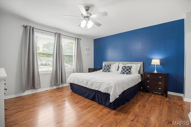 5 N Willow Grove Ct, Saint Peters, MO 63376 - bedroom with wood finished floors and ceiling fan
