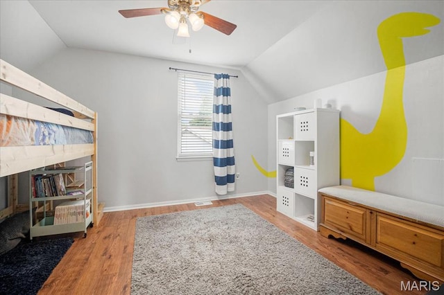 5 N Willow Grove Ct, Saint Peters, MO 63376 - bedroom with lofted ceiling and wood finished floors