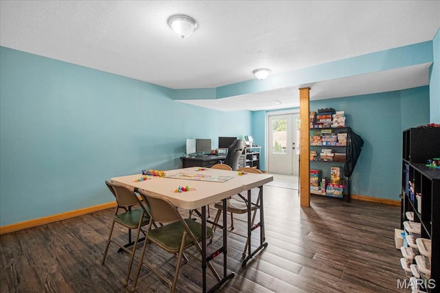 5 N Willow Grove Ct, Saint Peters, MO 63376 - dining room with wood finished floors, a desk, and french doors