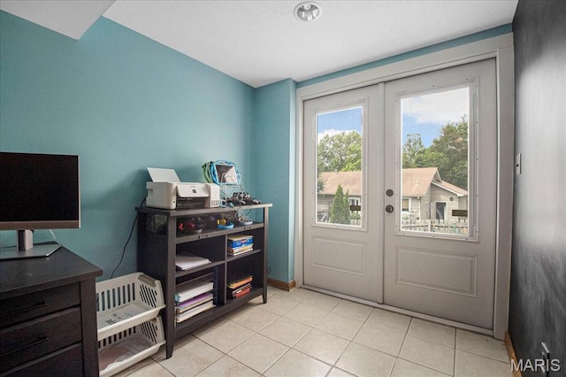 5 N Willow Grove Ct, Saint Peters, MO 63376 - entryway with french doors and light tile patterned floors
