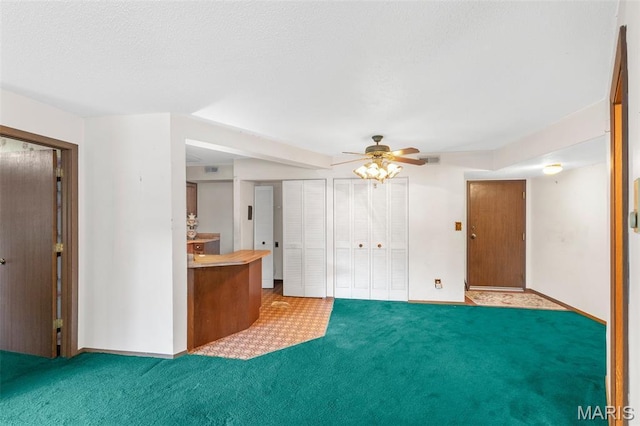 1514 Summer Run Dr Unit 208, Florissant, MO 63033 - unfurnished living room featuring ceiling fan and carpet