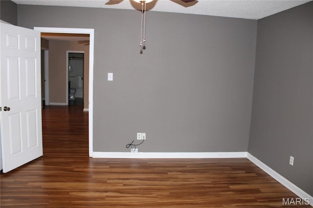 17576 Rigdon St, Kennett, MO 63857 - empty room with a ceiling fan and wood finished floors