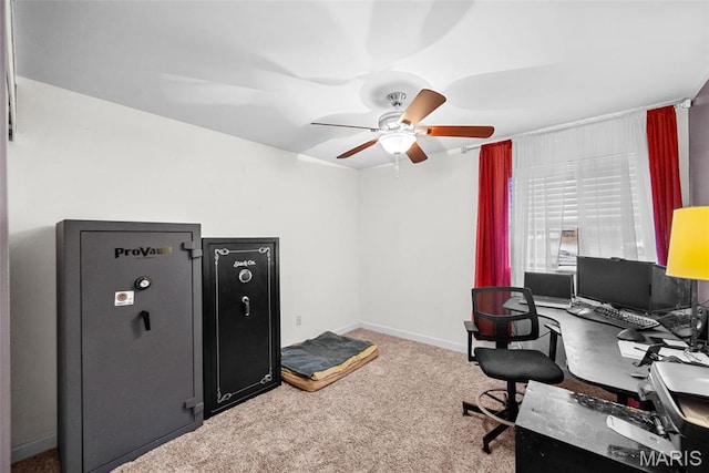 1400 Heritage Lndg Unit 109, Saint Charles, MO 63303 - carpeted office space featuring ceiling fan and baseboards