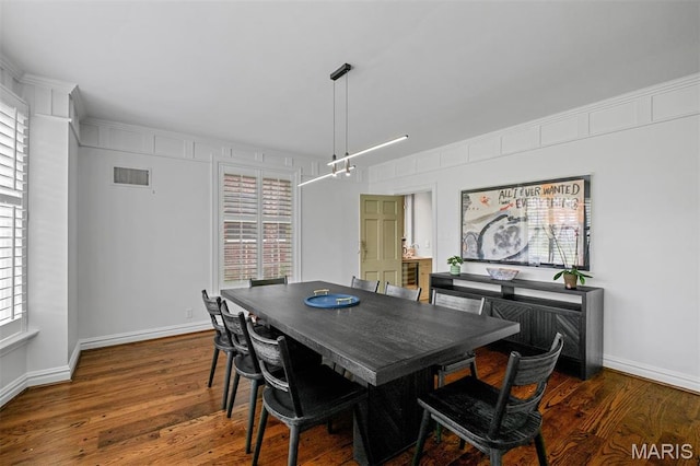 20 Ridgemoor Dr, Clayton, MO 63105 - dining space featuring wood finished floors and baseboards