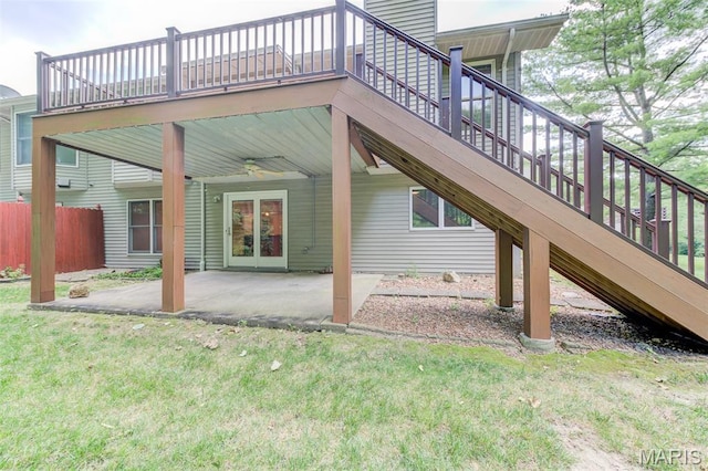 3004 Oakmont Ct Unit 15C, Saint Charles, MO 63301 - rear view of property featuring stairway and a patio area