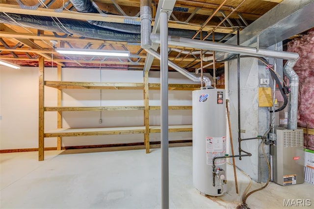 3004 Oakmont Ct Unit 15C, Saint Charles, MO 63301 - unfinished basement with gas water heater