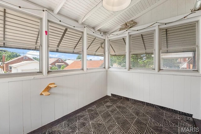 5660 Oleatha Ave, Saint Louis, MO 63139 - unfurnished sunroom with plenty of natural light and lofted ceiling