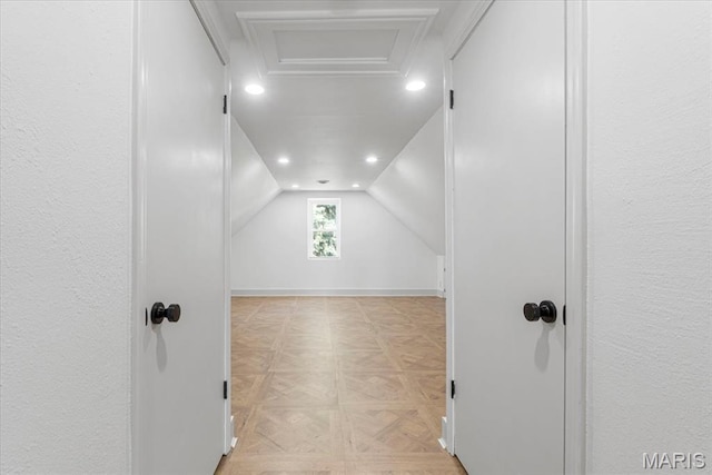 5660 Oleatha Ave, Saint Louis, MO 63139 - bonus room featuring recessed lighting, lofted ceiling, and attic access