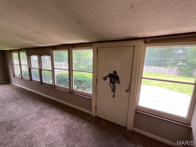 205 E Northview Ave, Wentzville, MO 63385 - entrance foyer with a textured ceiling and dark carpet
