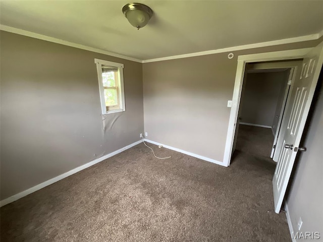 205 E Northview Ave, Wentzville, MO 63385 - unfurnished room featuring dark colored carpet and ornamental molding