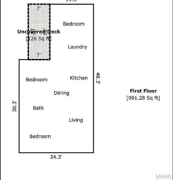 1412 N Olive St, Mexico, MO 65265 - view of property floor plan