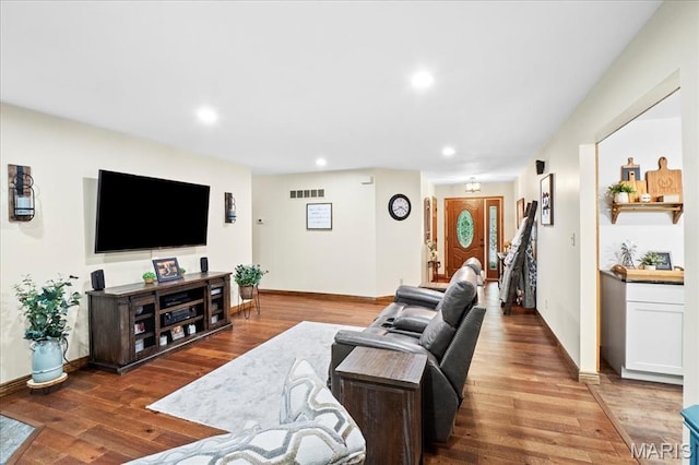 13345 Iberg Rd, Highland, IL 62249 - living area featuring recessed lighting and wood finished floors