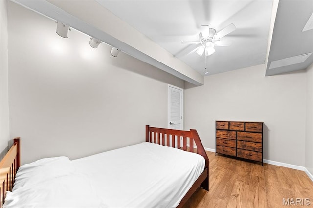 856 Hemingway Ln Unit D, Weldon Spring, MO 63304 - bedroom with wood finished floors and ceiling fan