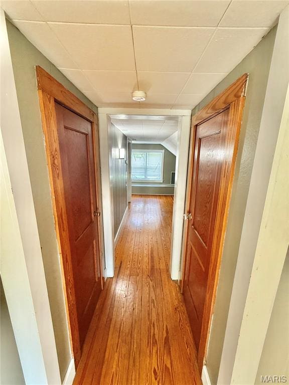 904 Vernon St, Farmington, MO 63640 - hallway featuring hardwood / wood-style floors and baseboards