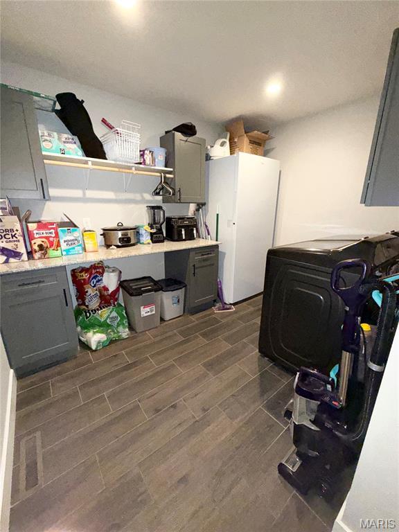 22115 Royce Ln, Waynesville, MO 65583 - washroom with wood finish floors and recessed lighting
