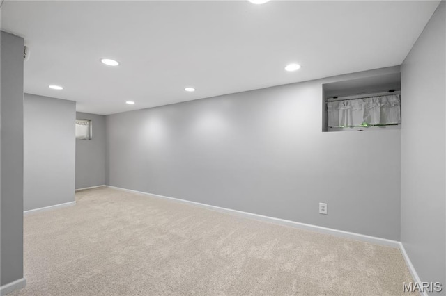 1000 Diversey Dr, Crestwood, MO 63126 - finished basement with carpet flooring and recessed lighting