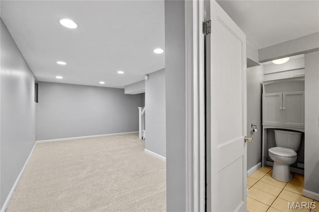 1000 Diversey Dr, Crestwood, MO 63126 - hallway with recessed lighting and carpet flooring