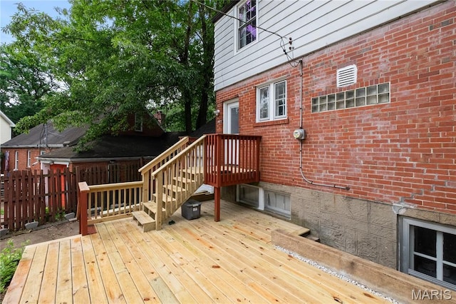 1000 Diversey Dr, Crestwood, MO 63126 - view of wooden deck
