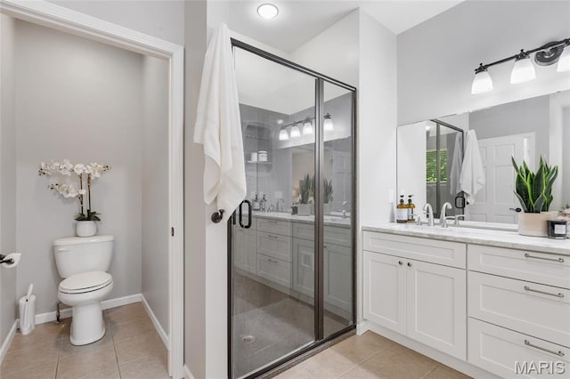 3516 Hawthorne Ridge Dr, Eureka, MO 63025 - full bath with vanity, tile patterned floors, and a stall shower