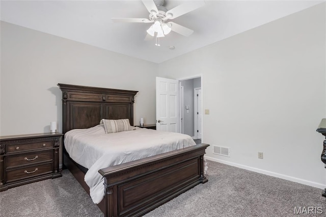 3516 Hawthorne Ridge Dr, Eureka, MO 63025 - bedroom with dark carpet and ceiling fan