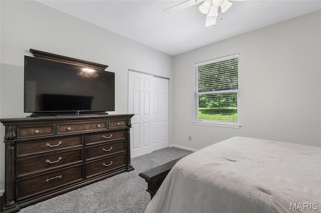 3516 Hawthorne Ridge Dr, Eureka, MO 63025 - carpeted bedroom with a closet and ceiling fan
