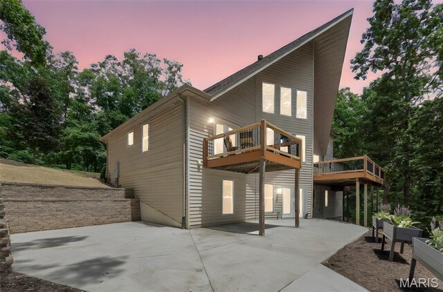 3516 Hawthorne Ridge Dr, Eureka, MO 63025 - rear view of house featuring a patio and a wooden deck